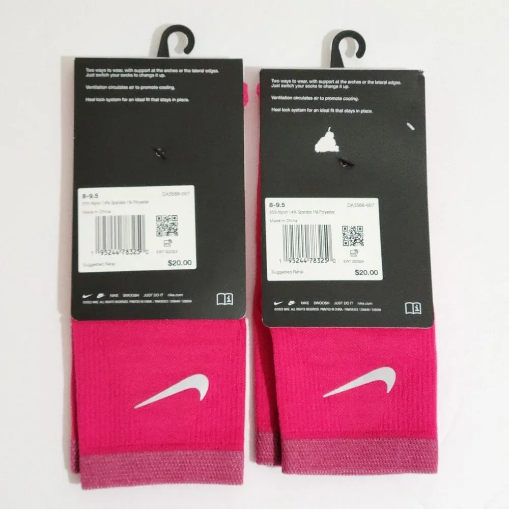 Nike Spark Running‎ Ankle Socks Women 9.5-11 Men 8-9.5 Lightweight Reflective